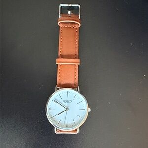 Brown Leather Strap Watch